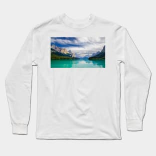 Peaceful Maligne Lake Long Sleeve T-Shirt